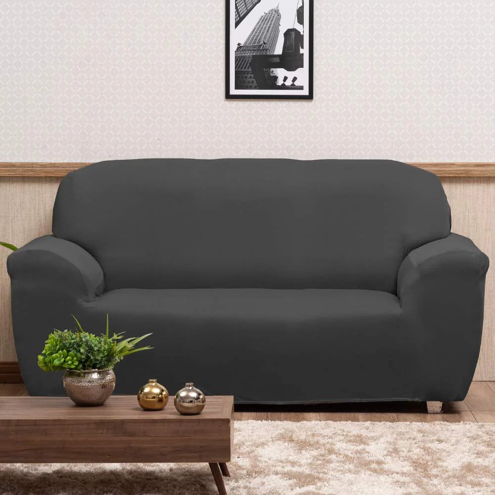 Foto de Capa de Sofá Elastex Cinza Escuro muito bonita