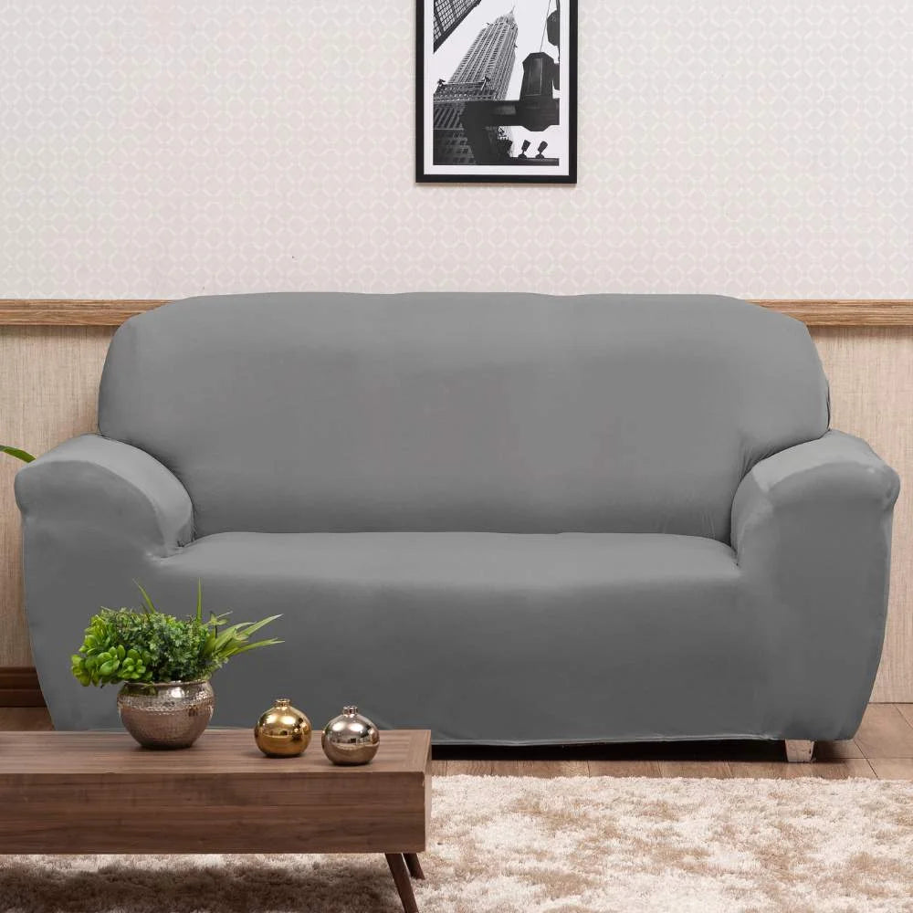 Foto de Capa de Sofá Elastex Cinza Claro muito bonita
