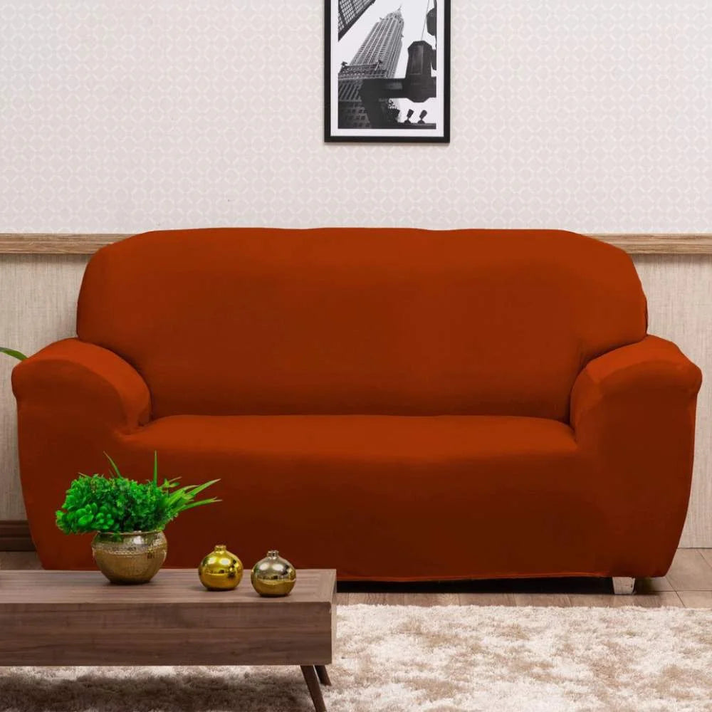 Foto de Capa de Sofá Elastex Terracota muito bonita
