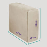 Confira as medidas da Capa para Braço de Sofá Suede Confort Creme antes de comprar