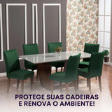 Capa Para Cadeira de Jantar - Verde Oliva