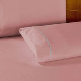 Veja detalhes lindos do Jogo De Cama Classic 400 Fios Ponto Palito Rosê da Charme