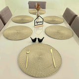 Foto de Jogo Americano Redondo Sousplat Impermeável Avelã muito bonita