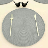 Foto de Jogo Americano Redondo Sousplat Impermeável Cinza muito bonita