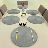 Foto de Jogo Americano Redondo Sousplat Impermeável Cinza muito bonita