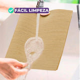 Detalhes da Jogo Americano Retangular Dupla Face Impermeável Dourado da Charme do Detalhe