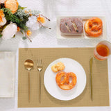 Detalhes da Jogo Americano Retangular Dupla Face Impermeável Dourado da Charme do Detalhe