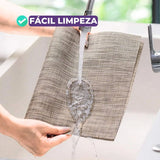 Detalhes da Jogo Americano Retangular Dupla Face Impermeável Mescla Avelã da Charme do Detalhe