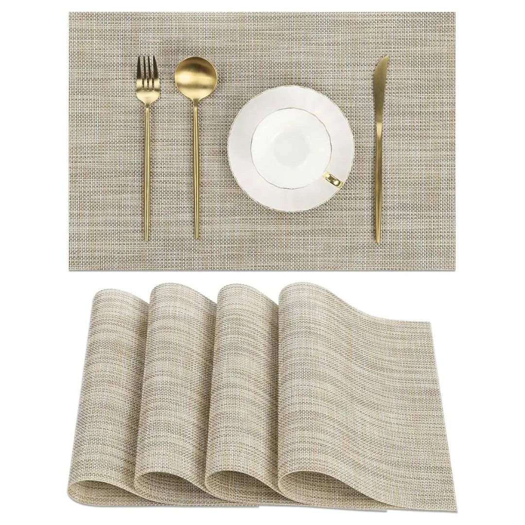 Veja detalhes lindos da Jogo Americano Retangular Dupla Face Impermeável Mescla Avelã da Charme