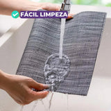 Detalhes da Jogo Americano Retangular Dupla Face Impermeável Mescla Chumbo da Charme do Detalhe