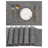 Veja detalhes lindos da Jogo Americano Retangular Dupla Face Impermeável Mescla Chumbo da Charme