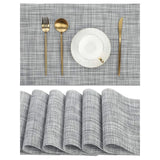 Detalhes da Jogo Americano Retangular Dupla Face Impermeável Mescla Cinza da Charme do Detalhe