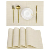 Foto Jogo Americano Retangular Dupla Face Impermeável Mescla Creme muito bonita