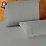 Foto de Jogo de Cama Classic 400 Fios Ponto Palito Cinza Vários tamanhos muito bonita