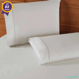 Foto de Jogo de Cama Classic 400 Fios Ponto Palito Branco Vários tamanhos muito bonita