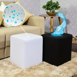 Kit 2 Capa para Puff Quadrado Impermeável - Preta e Branca