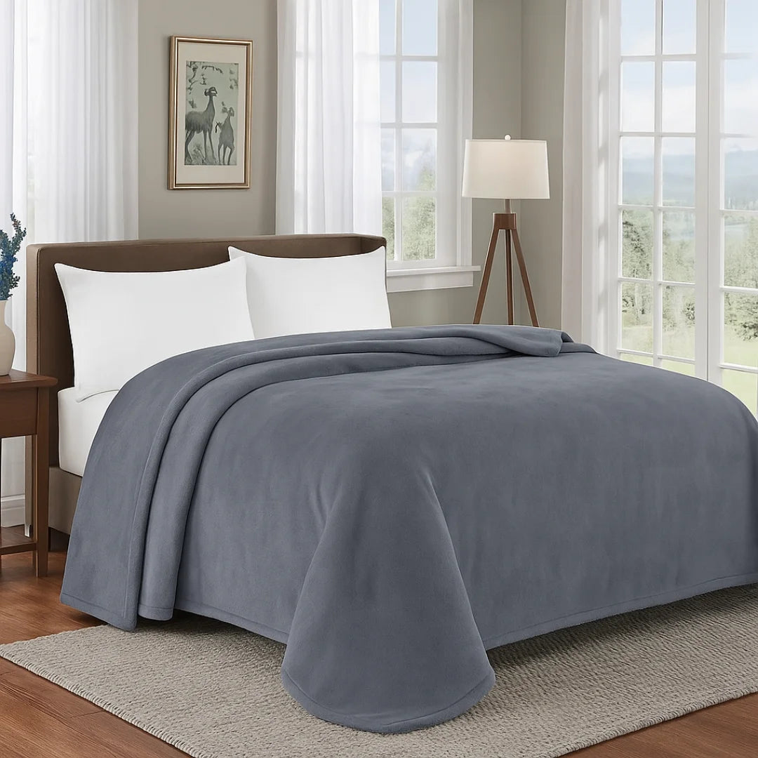 Foto Manta Soft Microfibra Chumbo Vários Tamanhos muito bonita