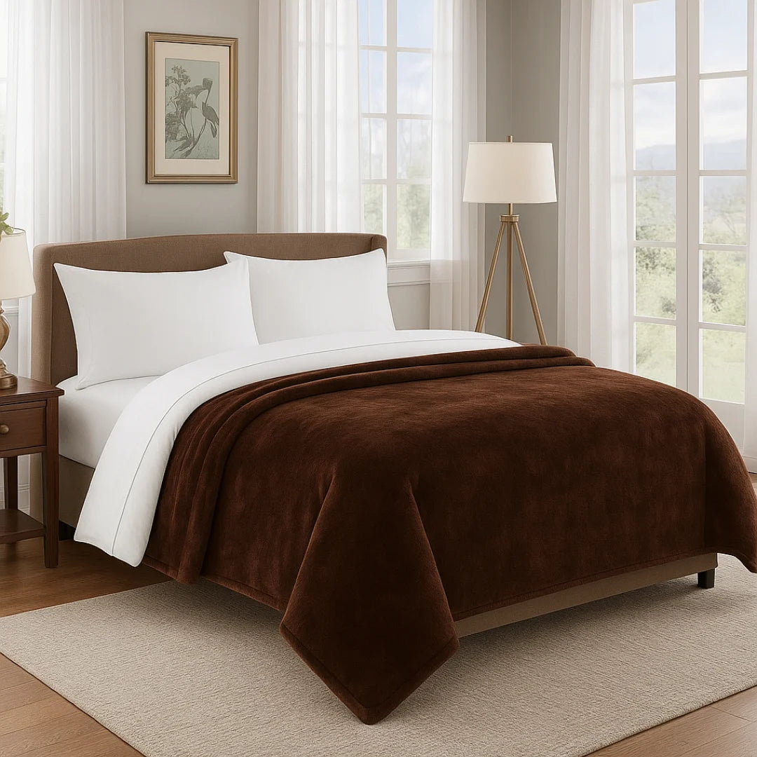 Foto Manta Soft Microfibra Tabaco Vários Tamanhos muito bonita