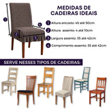 Capa de Cadeira Boutique Jacquard Babado Premium - Cinza