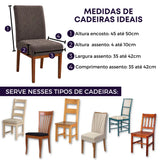 Capa de Cadeira Boutique Jacquard Premium - Cinza