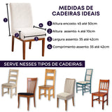 Capa de Cadeira Boutique Jacquard Premium - Creme