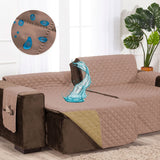 Protetor Sofá Retrátil Impermeável Dupla Face Caqui-Palha