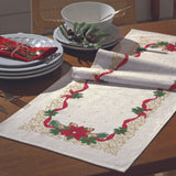 Detalhes do caminho de Mesa Natalino Branco do Detalhe