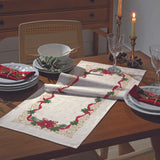 Foto do Caminho de Mesa Natalino Branco da Chame do Detalhe muito bonita