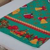 Detalhes do Caminho de Mesa Natalino Verde Noel do Detalhe