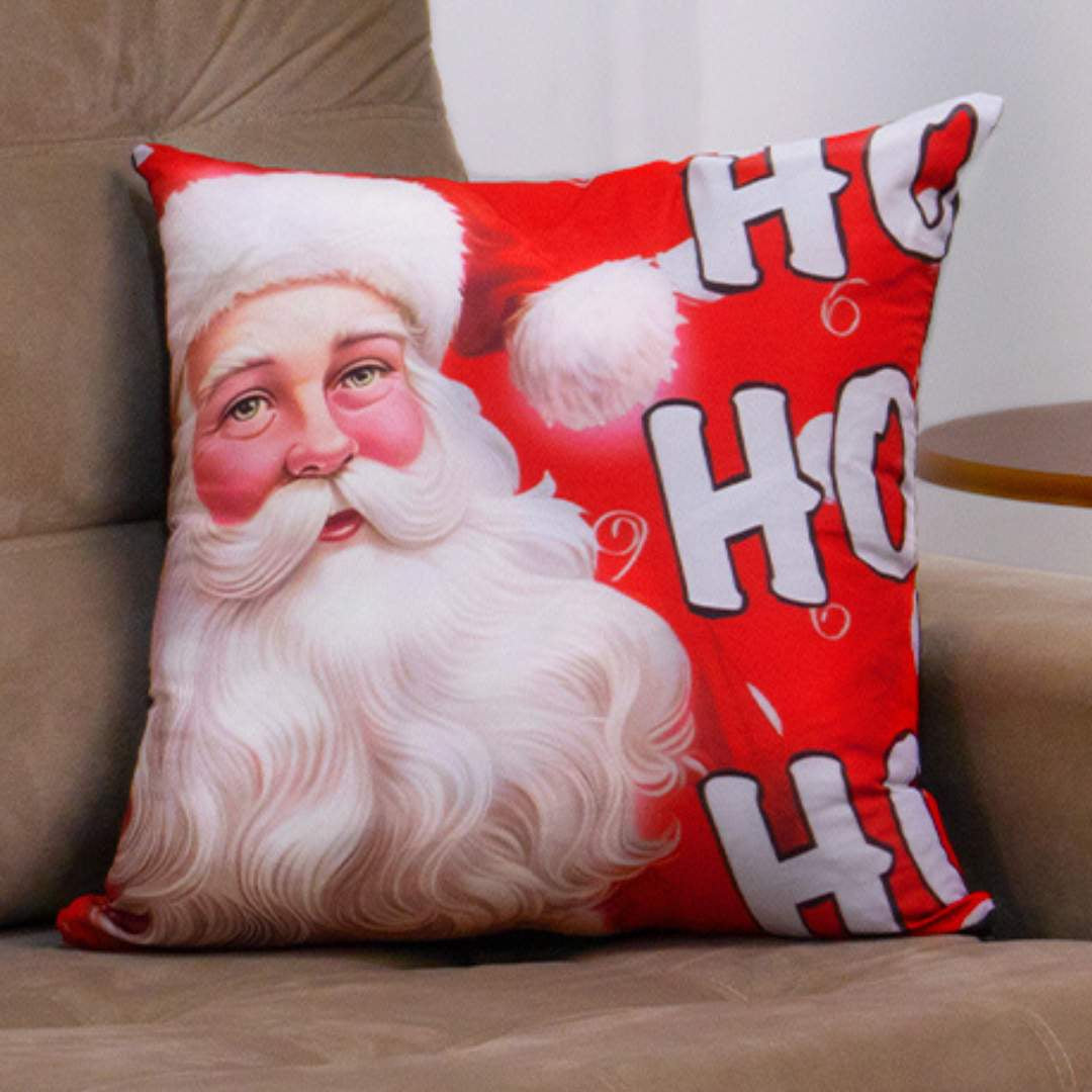Veja os detalhes da Capa Almofada Natal Ho ho ho da Charme