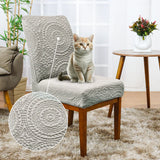 Fotos da Capa Cadeira Acolchoada Gato Mandala Cinza Claro muito bonita