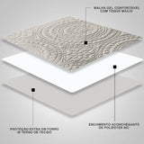 Detalhes da Capa Cadeira Acolchoada Gato Mandala Cinza Claro para você conhecer mais