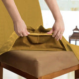 Foto vitrine capa para cadeira babado doce de leite