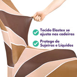 Foto vitrine capa para cadeira estampadas elastex