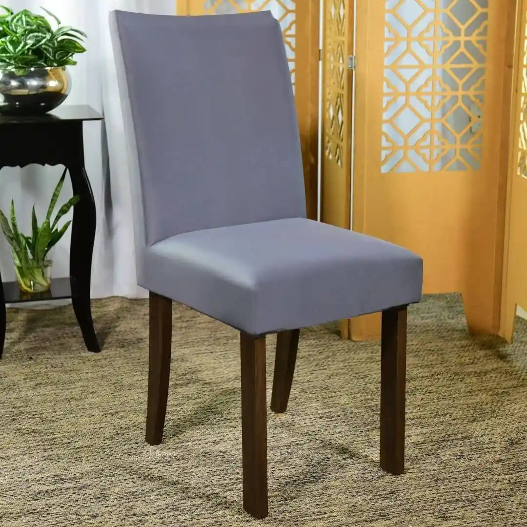 Foto vitrine capa para cadeira spandex chumbo