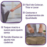 Capa Cadeira Jantar Veludo Confort Plus - Chumbo