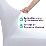 Foto vitrine capa para cadeira elastex branca