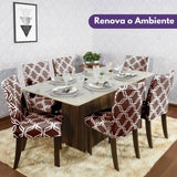 Foto vitrine capa para cadeira elastex geo tabaco