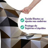 Foto vitrine capa para cadeira geo capuccino