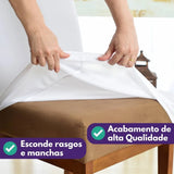 Foto vitrine capa para cadeira elastex branca