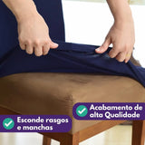 Foto vitrine capa para cadeira elastex azul marinho