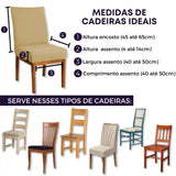 Foto vitrine capa para cadeira bege