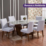 Foto vitrine capa para cadeira elastex branca