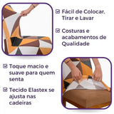 Foto vitrine capa para cadeira geo retro