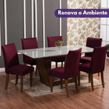 Foto vitrine capa para cadeira elastex marsala