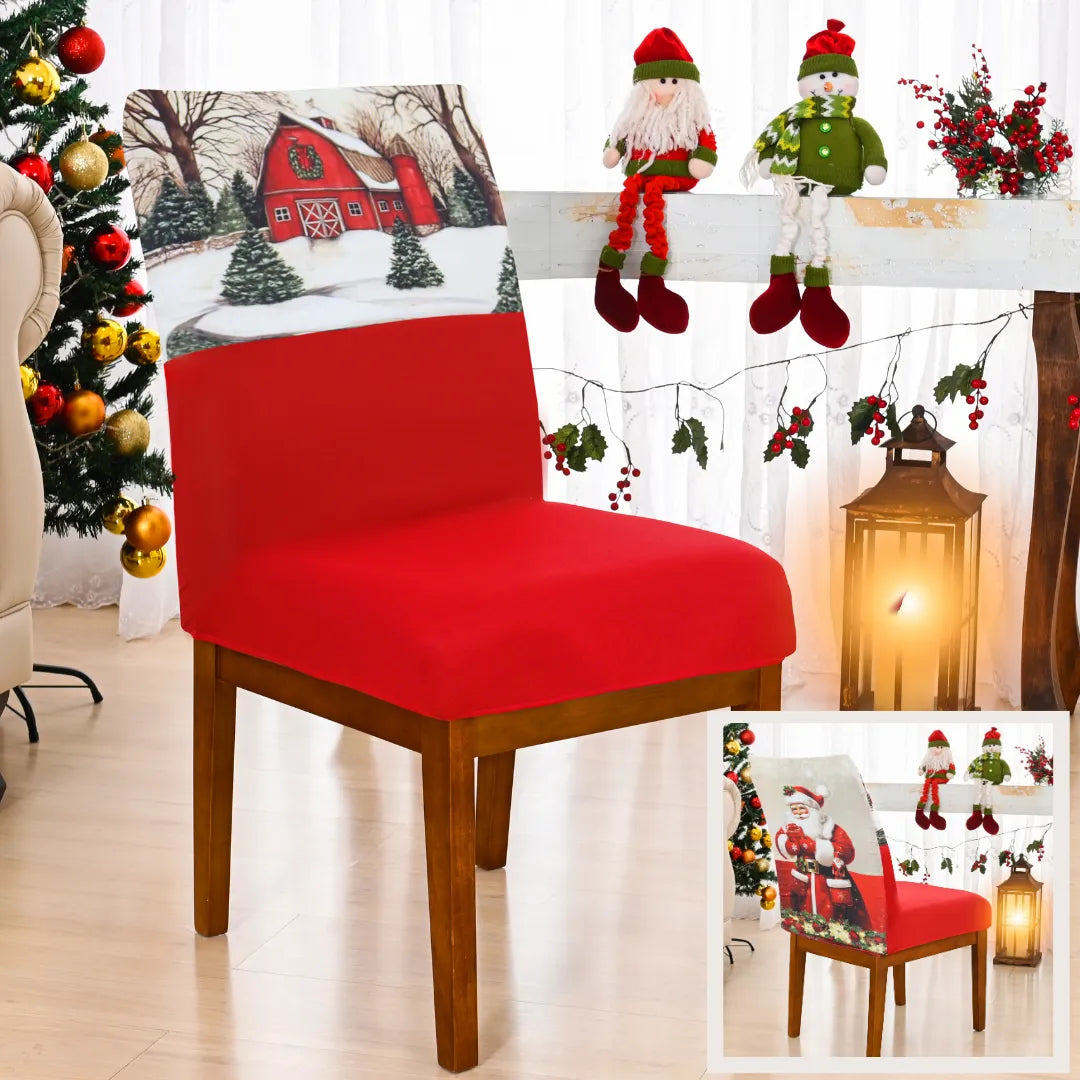 Foto da Capa de Cadeira de Natal Casa do Noel muito bonita