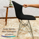 Detalhes de Capa para Cadeira Eiffel Spandex Preta da Charme do Detalhe