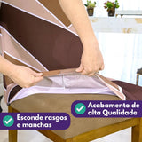Foto vitrine capa para cadeira estampadas elastex