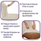 Foto vitrine capa para cadeira deluxe bege