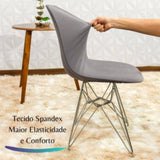 Detalhes de Capa para Cadeira Eiffel Spandex Chumbo da Charme do Detalhe